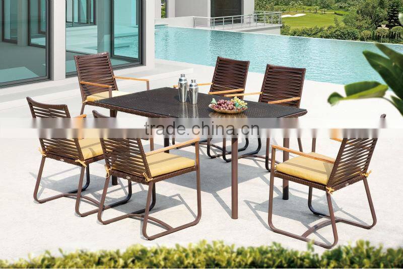Manufacturer VietNam Poly Rattan Dining Room Furniture - Wicker Dining Set Furniture - Synthetic rattan dining set