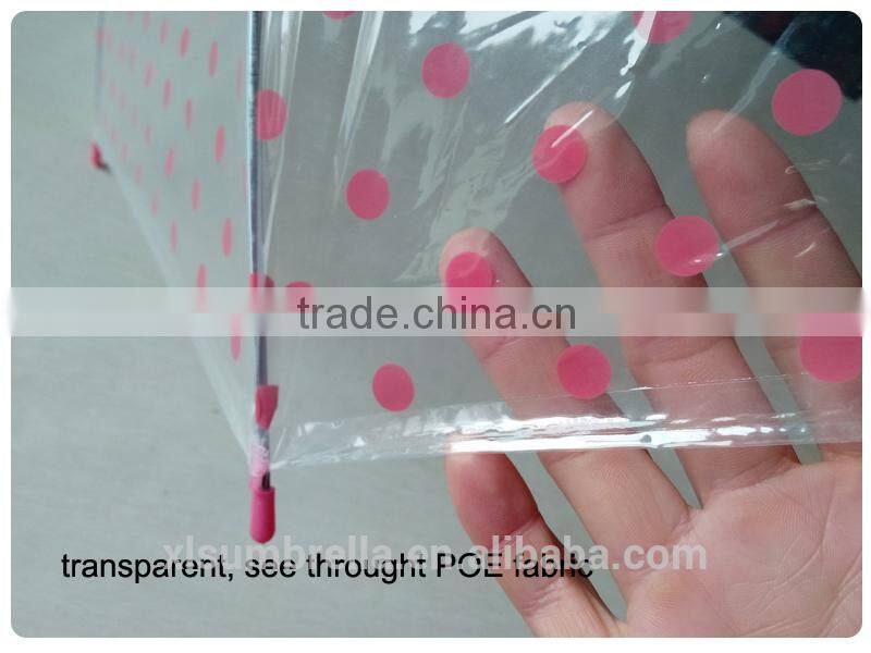 Plastic Handle Straight POE umbrella with 21''Auto open