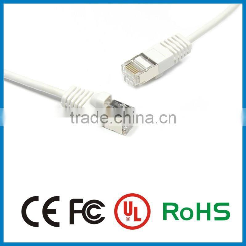 china cables red /white color with individual shielding cat6a patch cord cable