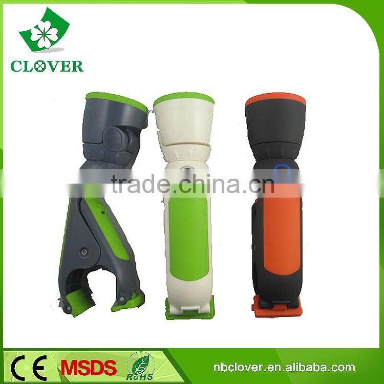 Super brightness 1W powerful LED electric flashlight torch with clip