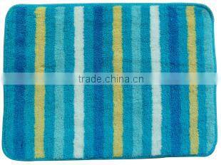 anti-slip colorful polyester bathroom mat colorful mat well used in bathroom