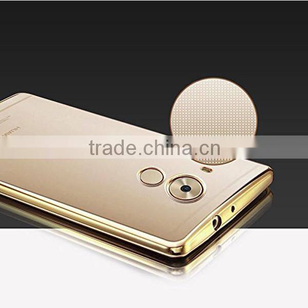 C&T Ultra Slim Metal Plating Frame Clear Soft Gel TPU Silicone Back Cover for Huawei Ascend Mate 8