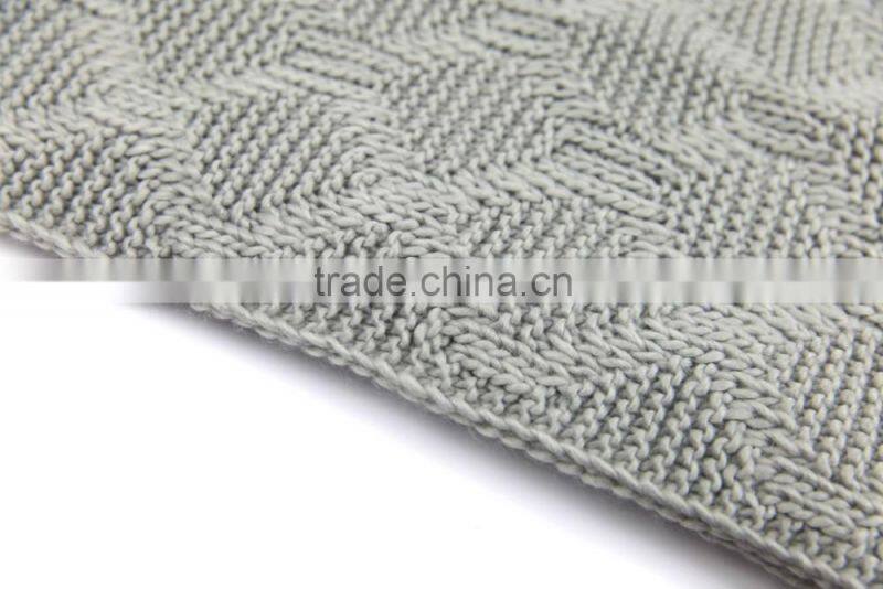 Grey chunky warm scarf women knit Hat and knit Scarf kit set