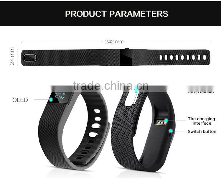 Call Reminder Bluetooth Fitness Tracker Smart Watch Bracelet Wristband for Phone