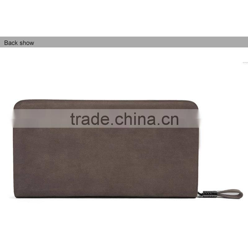 High quality genuine matte leather men clutch bag !!top grain men's leather wallet,luxury leather travel wallet for man