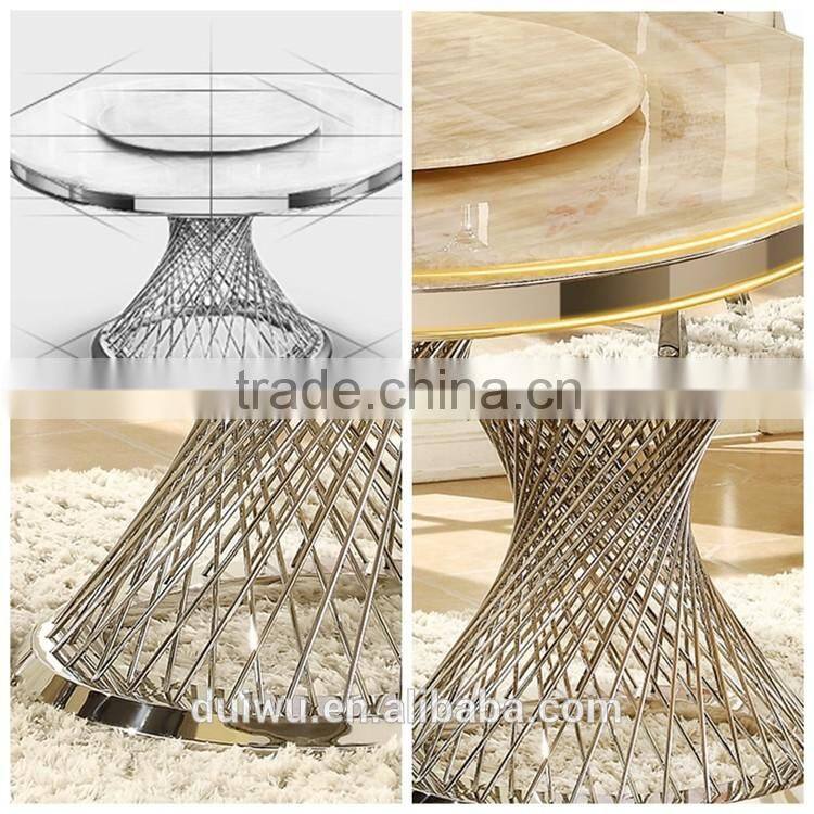 Monaco elegant and modern metal frame dining table