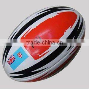 Rubber leather rugby ball