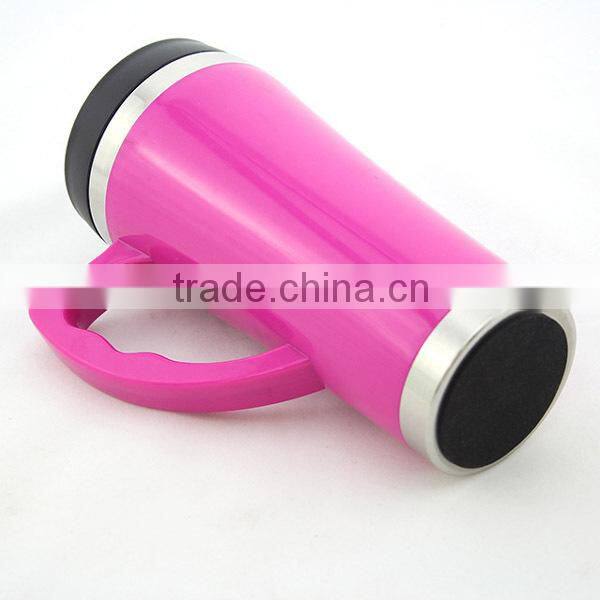 16oz Customized color Acrylic plastic outer stainless steel Vase travel mug