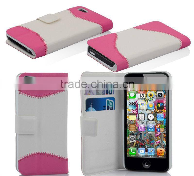 For i phone 5 case , Wallet leather case for iphone 5"