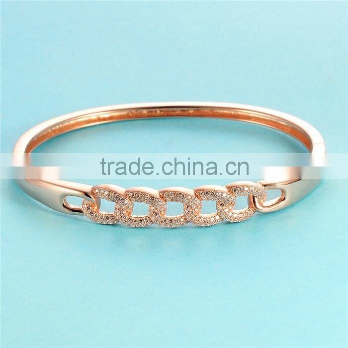 Simple Design Rose Gold Jewelry Bangle Bracelet