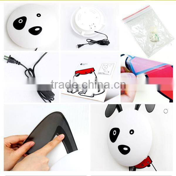 Bedroom New Fancy bedside light for kids,New design Lovely Spotty Dog wall sticker lamp