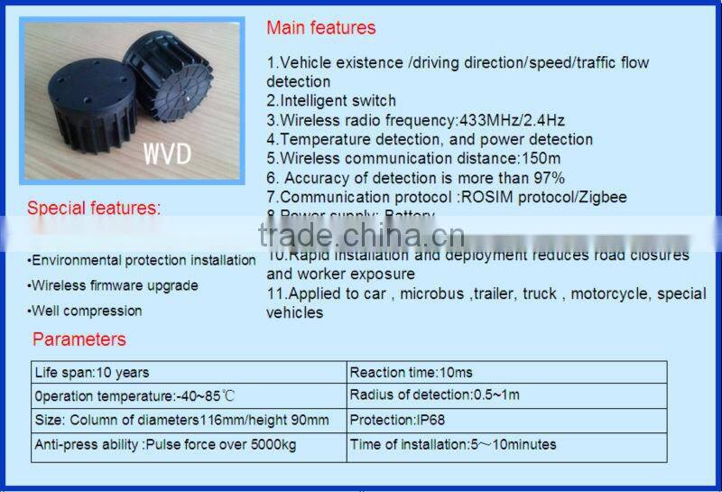 wireless vehicle detector for adaptive signal light controlling system replacing cctv system