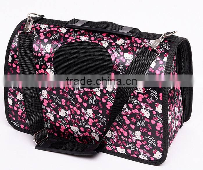BSCI QingQ Factory bicycle pet carrier dog new designer canvas denim carrier pet bag