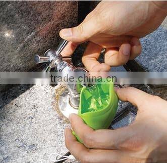 colorful silicone portable cup for travel / travel pocket cup