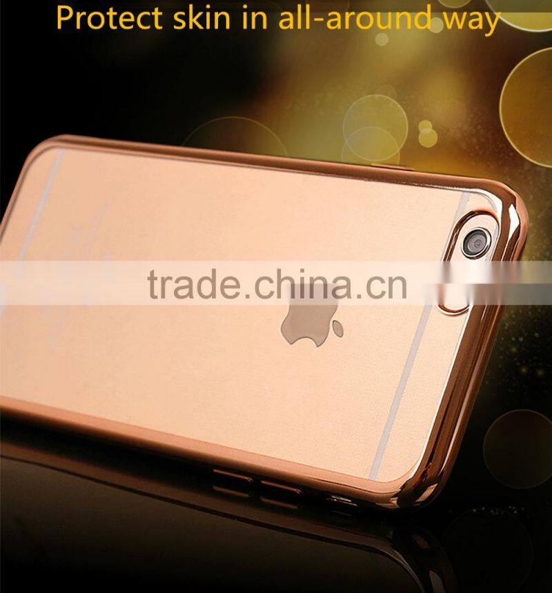 Hot Transparent Electroplating Mobile Phone Case,Mobile Case TPU for Iphone 6 Case