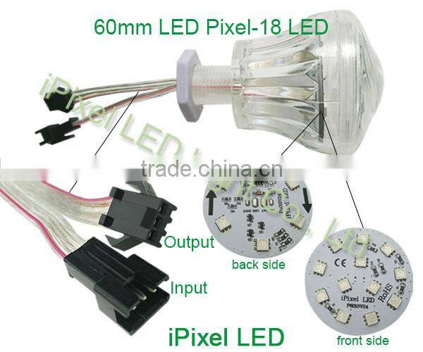 60mm 18 leds Pixel led amusement light for luna park