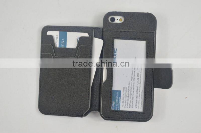 2016 Hot Sales Fashion and Simple Style Back Cover PU Leather Cases for iphone6 with Card Slots and Stand