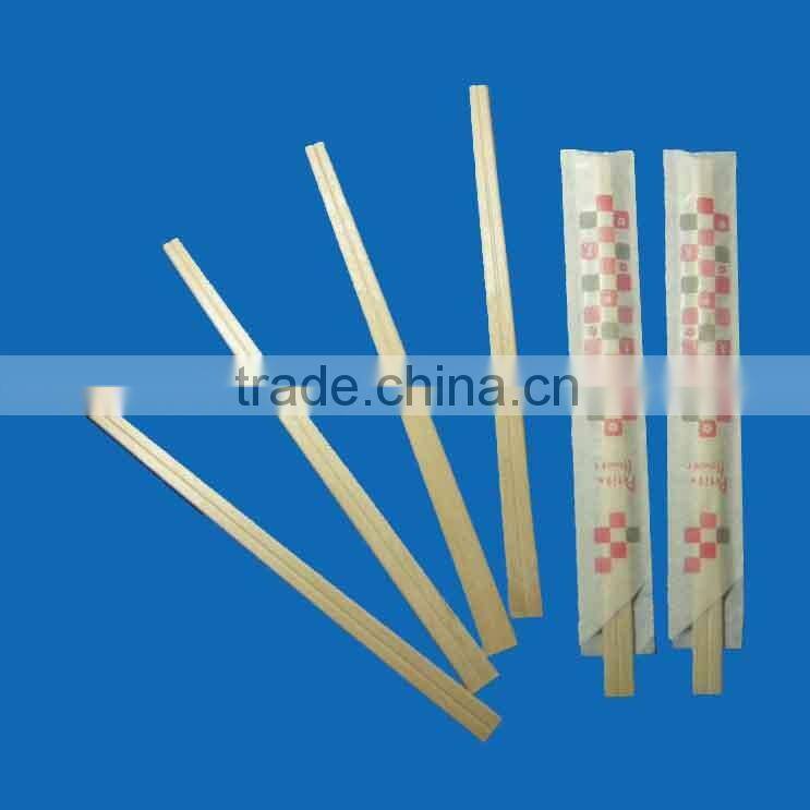 disposable birch chopsticks with paper wrapped