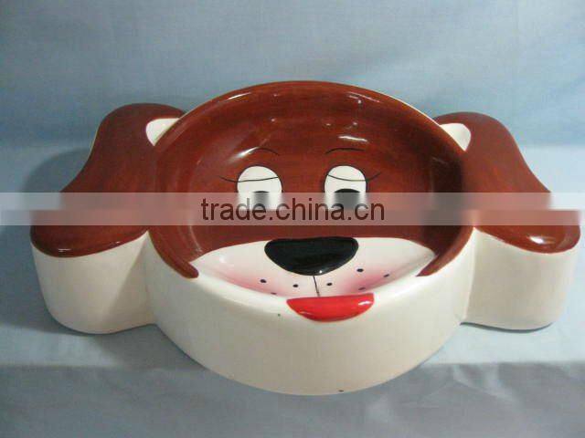 Ceramic pet bowl with little paw