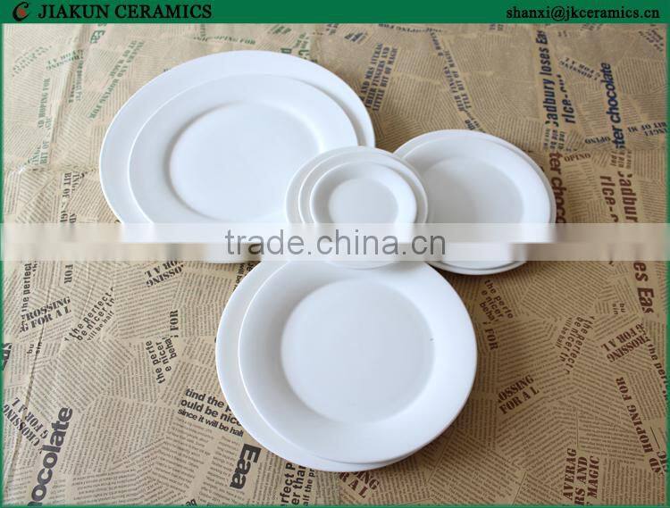 Wholesale Promotional Custom Bone China White Plain Ceramic Dinner Plate