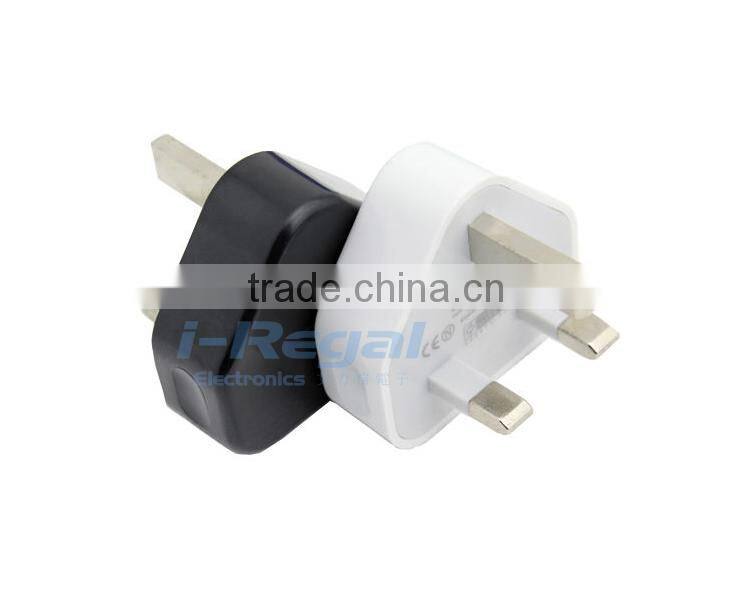Wall charger for mobile phone 5V 1A dc output usb wall charger