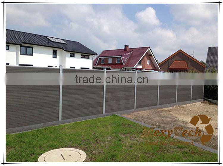 natural wood texture wpc fence for enclosure, zaun, cloture and railing