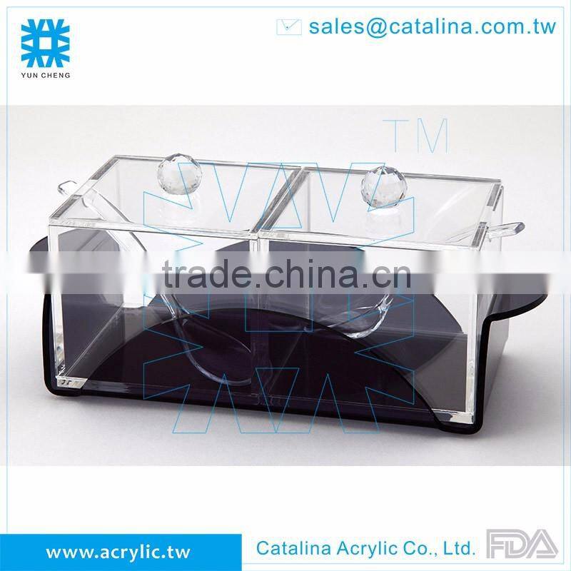 ACRYLIC 3-DRAWER ROUND BEAD KNOB BOX