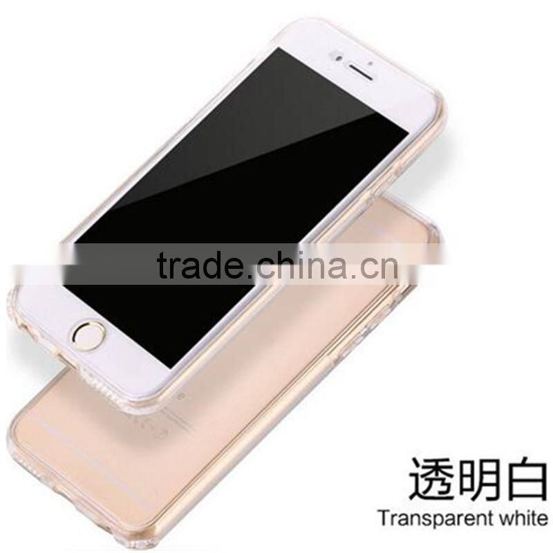 360 degree Full protective cover TPU back cover transparent bumper case for Apple iphone 7 6 6s 6s plus pro 5 S 4 SE A C