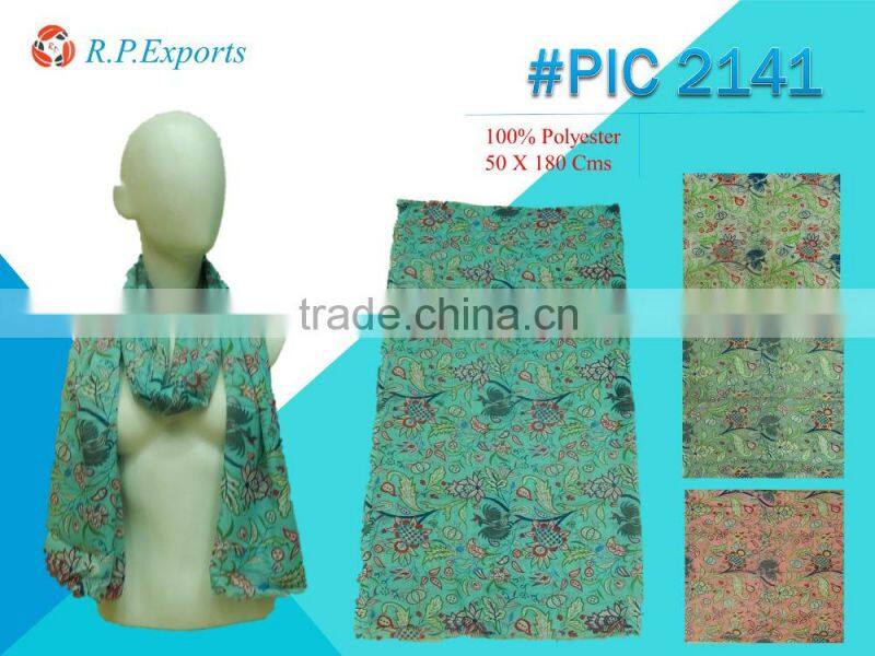 NEW fancy 100% printed polyester scarfs