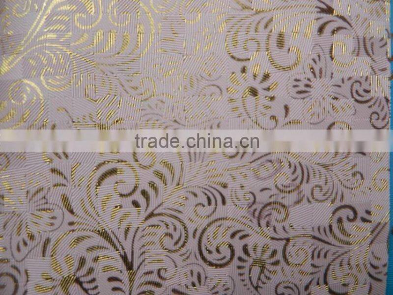 Hot new design gold print pvc leather for bags
