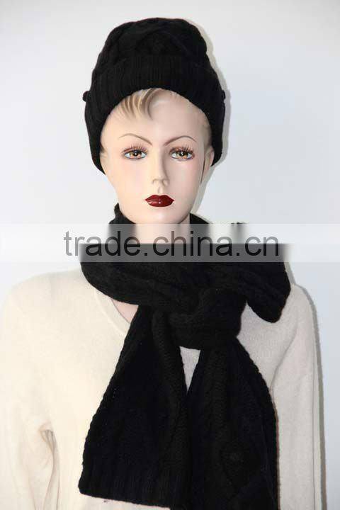 knitted cashmere hats,scarves & gloves sets