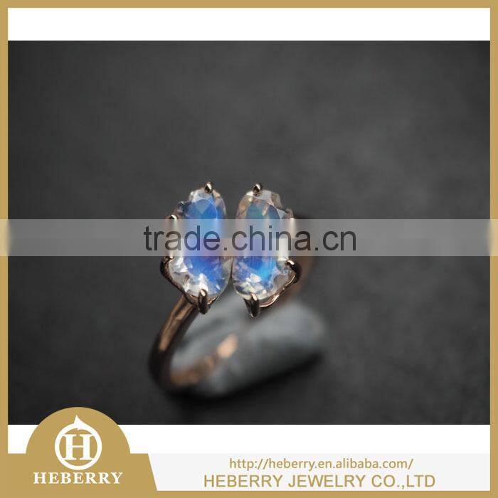 elegant china manufacture gemstone ring flower shape