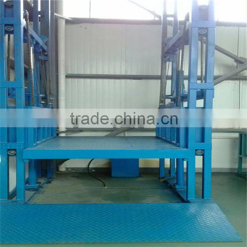 CE&ISO9001:2000 hydraulic platform lifts for cargo Guide hydraulic lifting platform