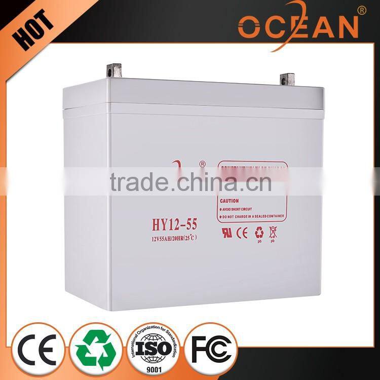 12V the queen of quality low price 55ah anti-corrosion OPZS battery