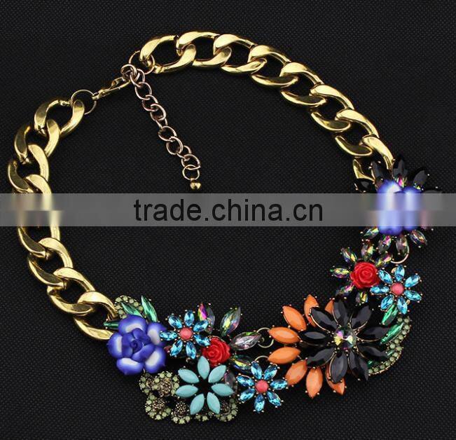 New Hot Selling Flower Choker Collar Vintage Pendant Statement Necklace Women Necklaces & Pendants Fashion Necklaces for Women 2