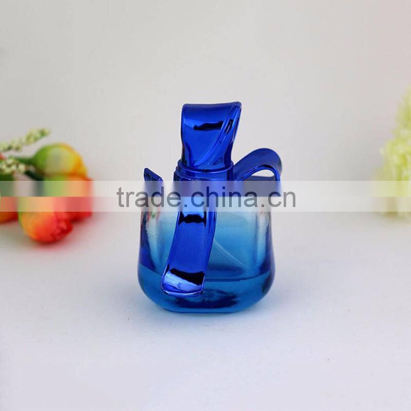 fashion design flower shape pump sprayer cap 20ml crystal perfume glass bottle for personal care