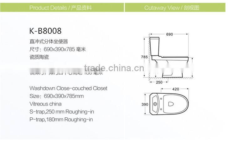 bathroom ceramic p trap s trap washdown two piece toilet prices