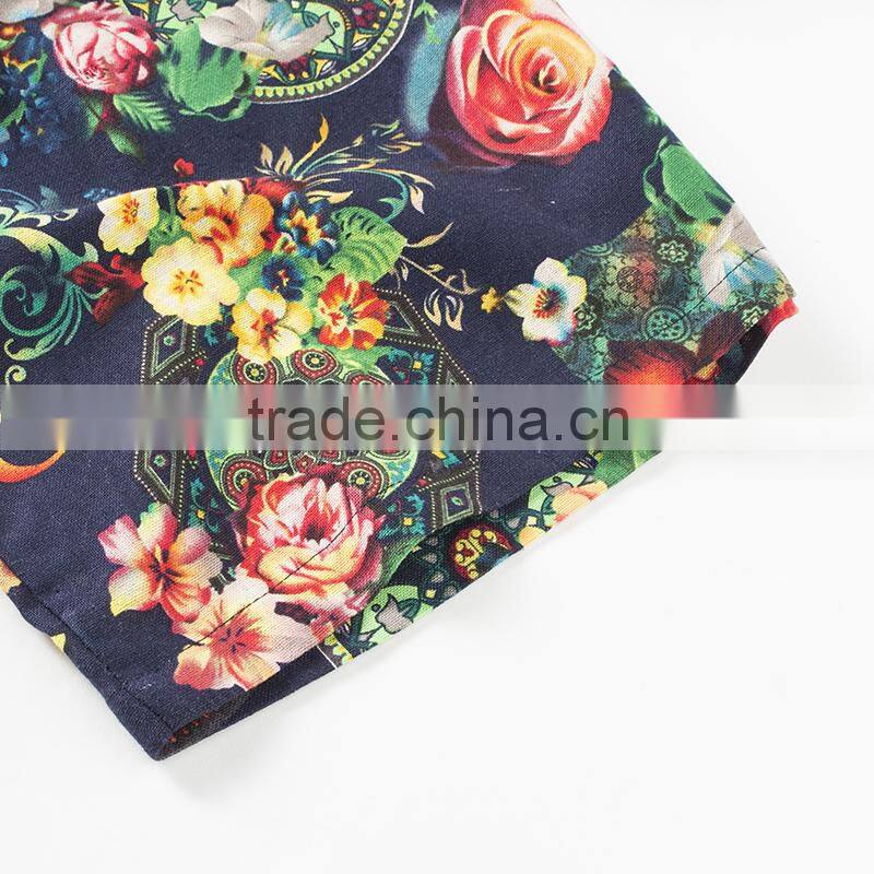 Summer 2015 Men's beach pants loose men casual linen summer shorts