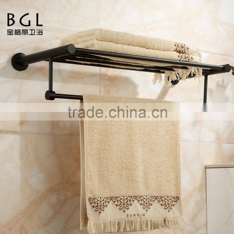 new type zinc alloy black color bathroom sanitary items towel rack