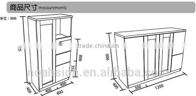 KD mirror door custom sideboards in dining room