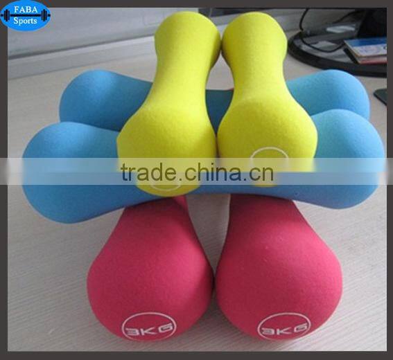 Gym fitness womens bone vinyl dipping neoprene dumbbell