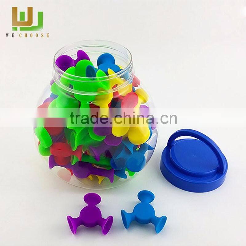 Best selection of 2016 New silicone suction toys for education/creative children's imagination silicone suction toys