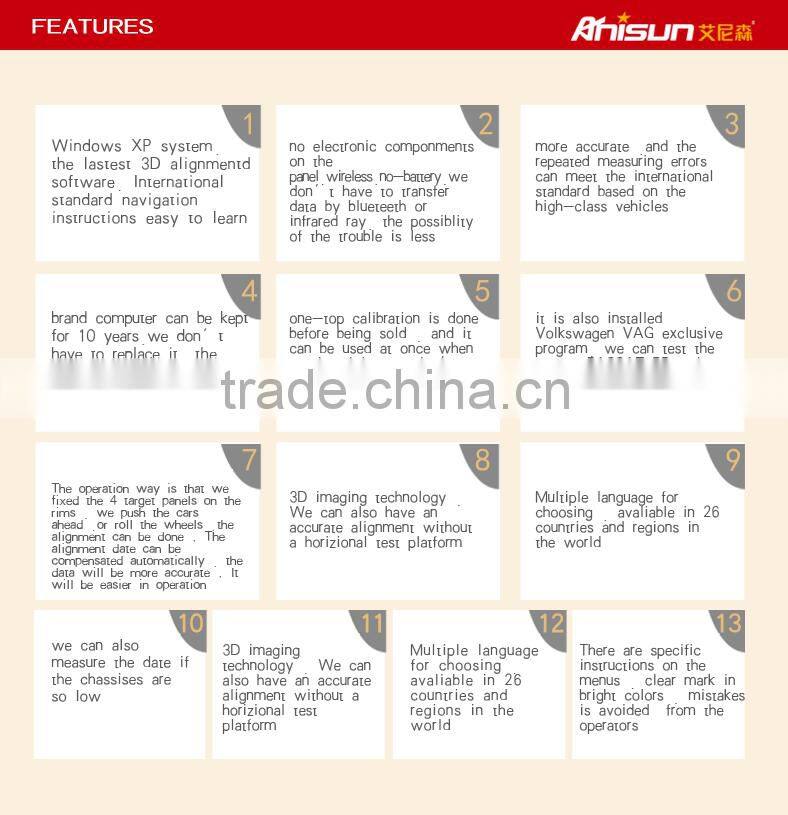 3D precision wheel alignment clamp machine price for sale with CE approval