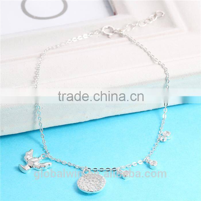 Wholesale Solid Silver Vintage Charm Bracelet Bohemian Bracelet