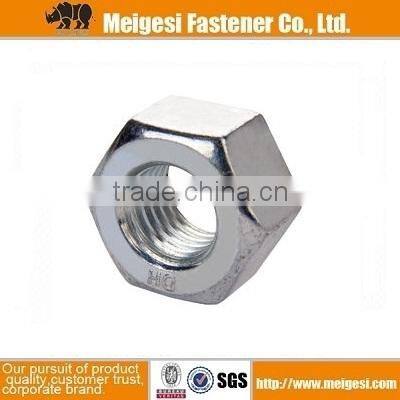 ASTM A563 10S Hex Nuts, Made of Carbon Steel, Yellow Zinc-plated