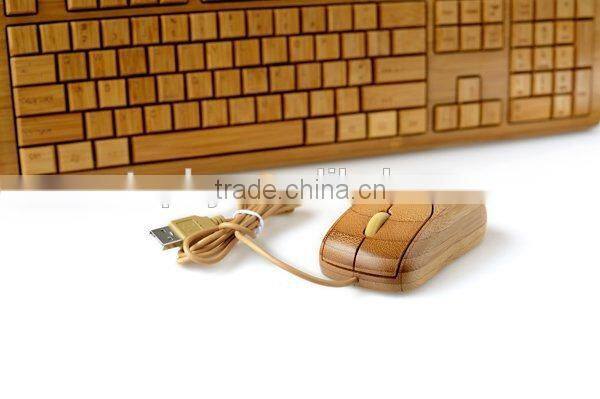 The fashionable and best Wooden keyboard and mouse, latest Wired Bamboo Keyboard and mouse