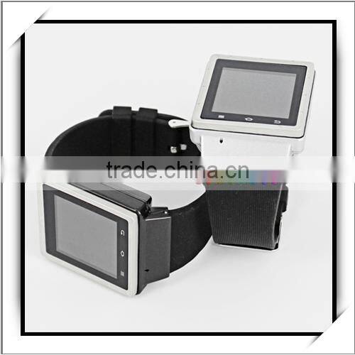 1.54" S6 Android4.0.4 MTK6577 Dual Core 1.0GHz 512MB and 4GB Bluetooth Smart Watch Phone White