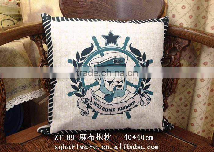 Nature Linen material Custom Printed Pillow Case, Custom size Decorative Pillow case , Digital printing fast delivery