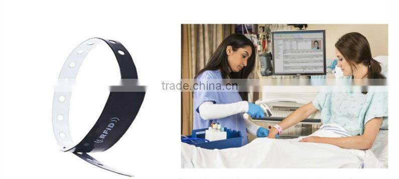 PVC UHF disposible rfid wristband, bracelet tag