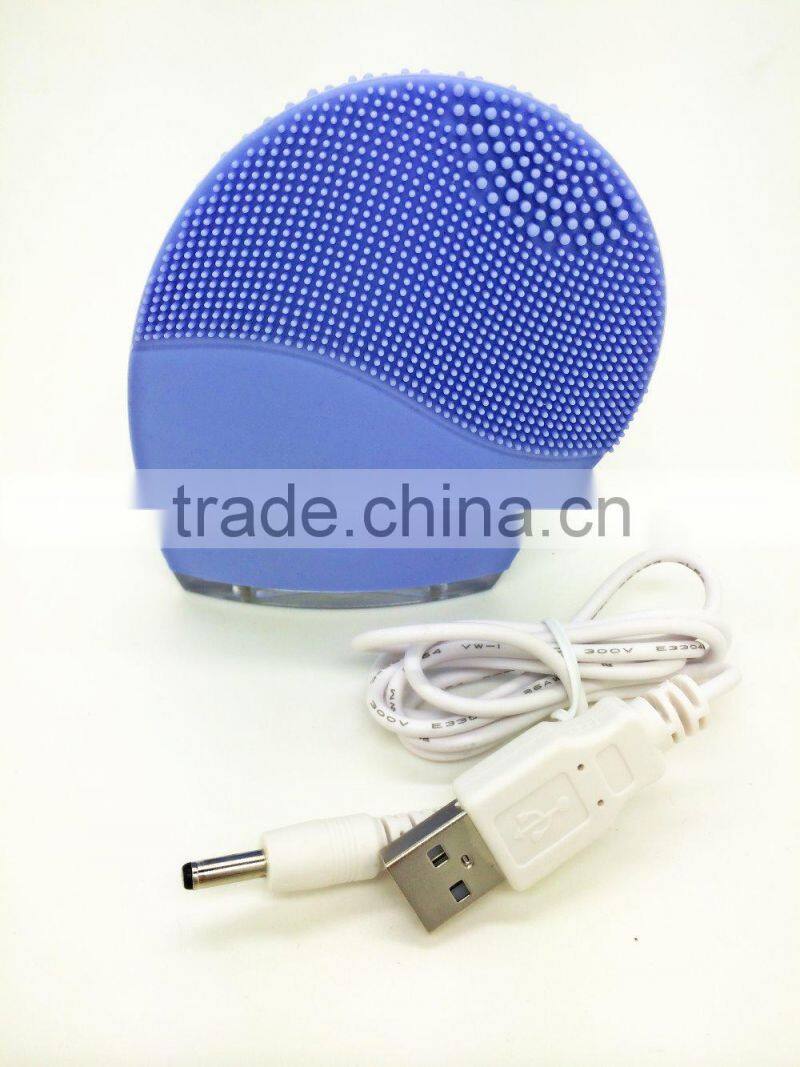 BPSK1068-waterproof silicone facial clean brush, mini deep cleansing facial machine
